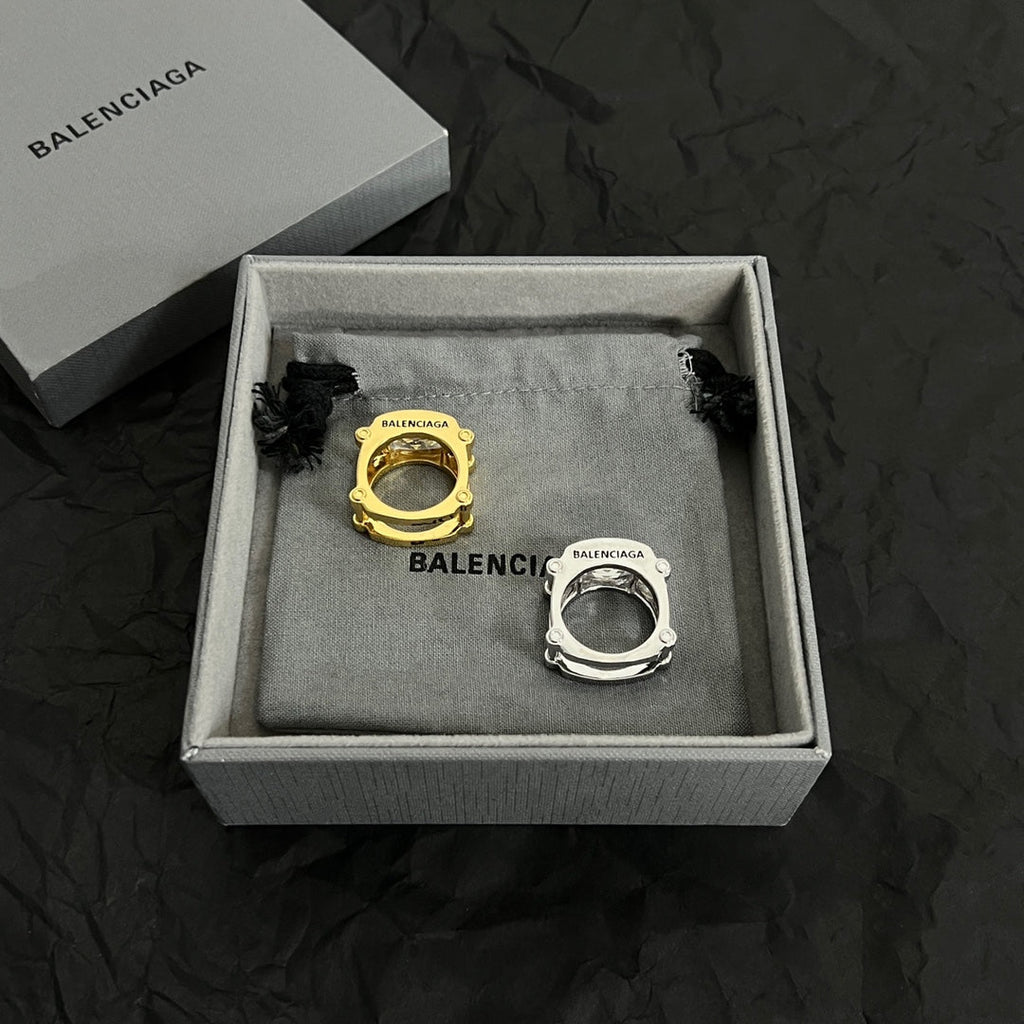 Balenciaga Crystal 18K Gold Ring product image 3, provided for visual reference and product detail review