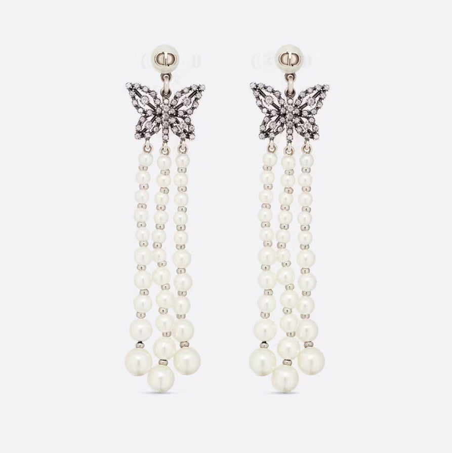 Dior Pearls Tassel Long 18K Gold Earrings product image 1, provided for visual reference and product detail review