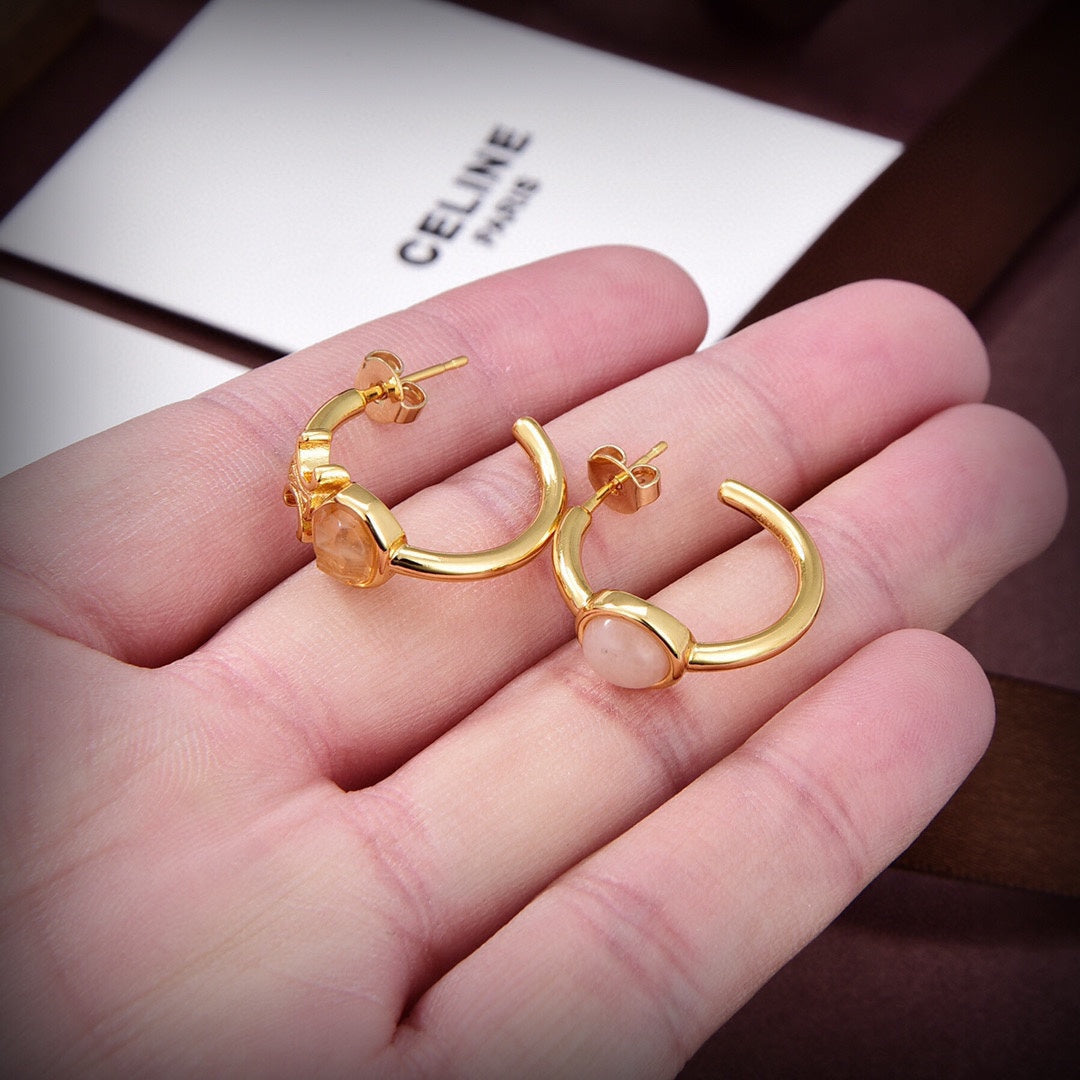 Celine Indie Hoops 18K Gold Earrings product image 4, provided for visual reference and product detail review