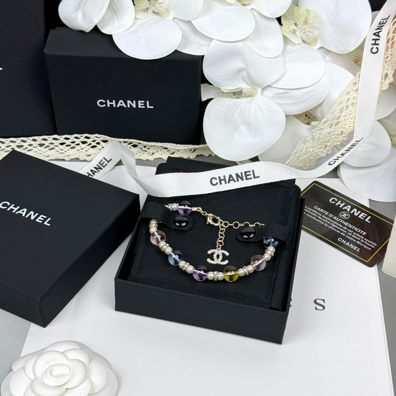 Chanel 26C Color Crystal 18K Gold Bracelet product image 4, provided for visual reference and product detail review
