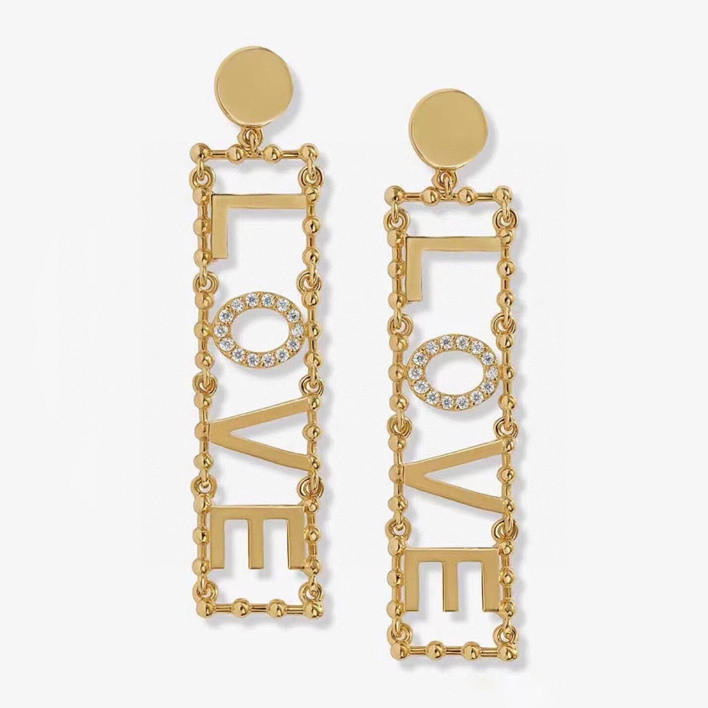 Celine LOVE Diamonds 18K Gold Earrings product image 1, provided for visual reference and product detail review