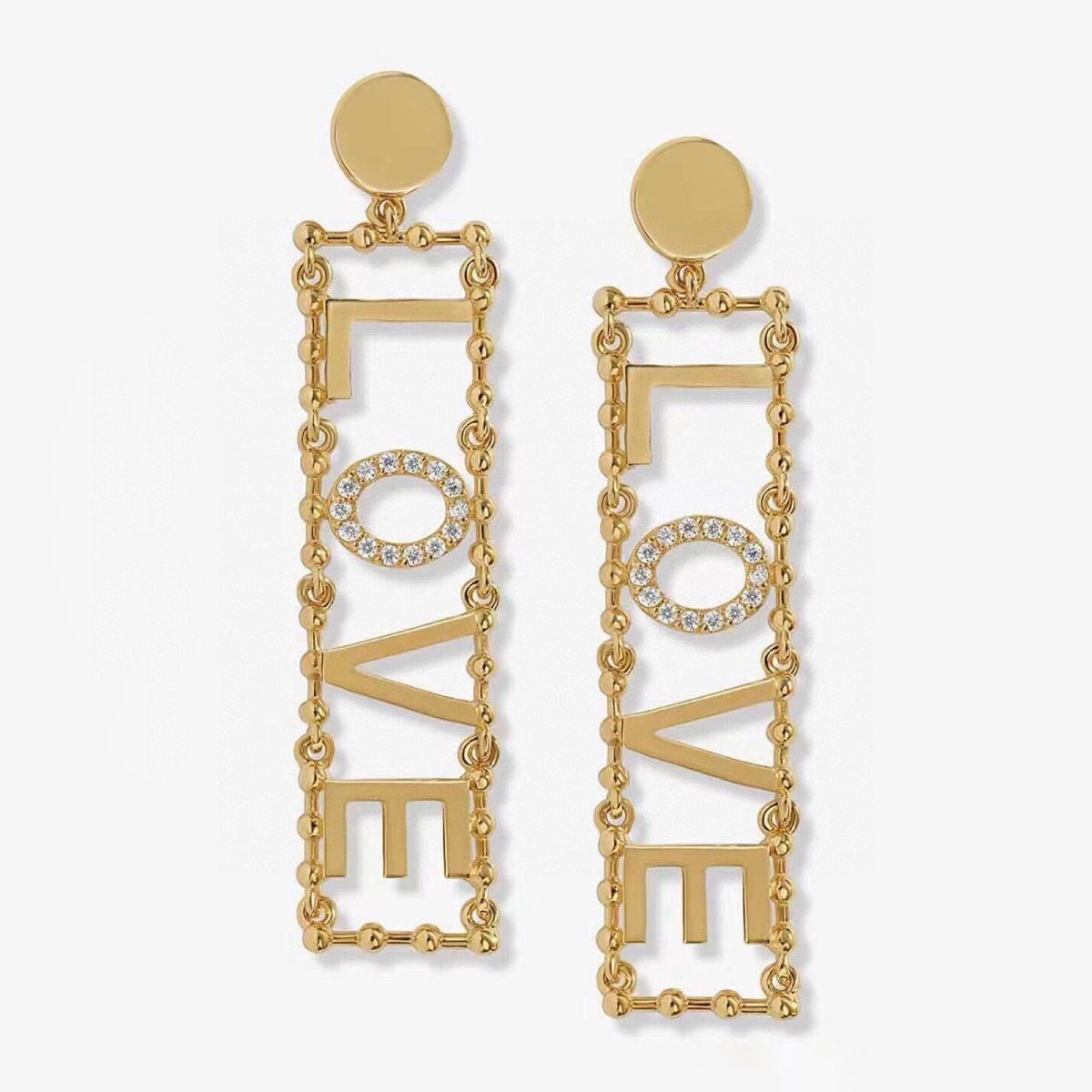 Celine LOVE Diamonds 18K Gold Earrings product image 1, provided for visual reference and product detail review