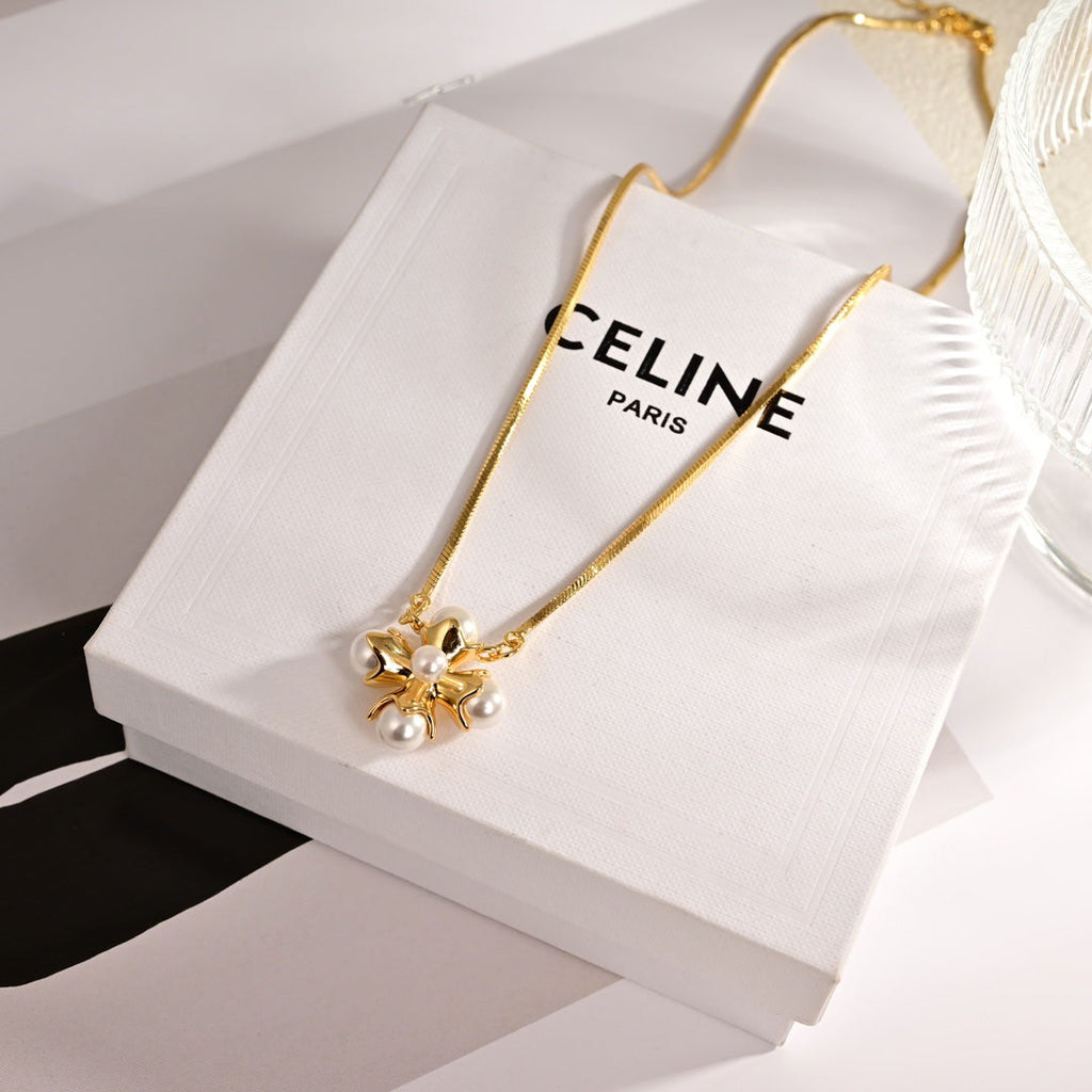Celine Celine Pearl 18K Gold Necklace product image 3, provided for visual reference and product detail review