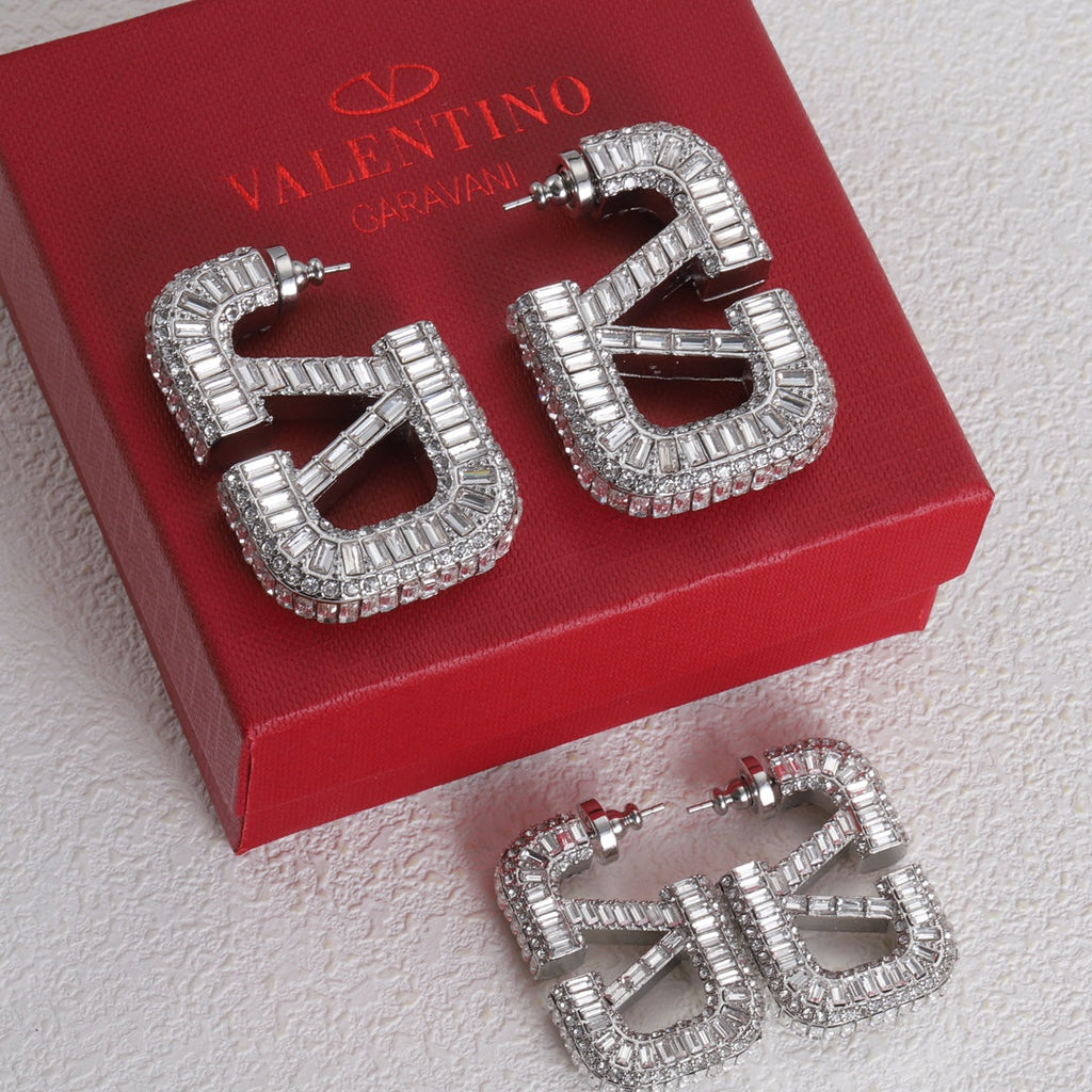 Valentino Crystals 18K Gold Earrings product image 1, provided for visual reference and product detail review