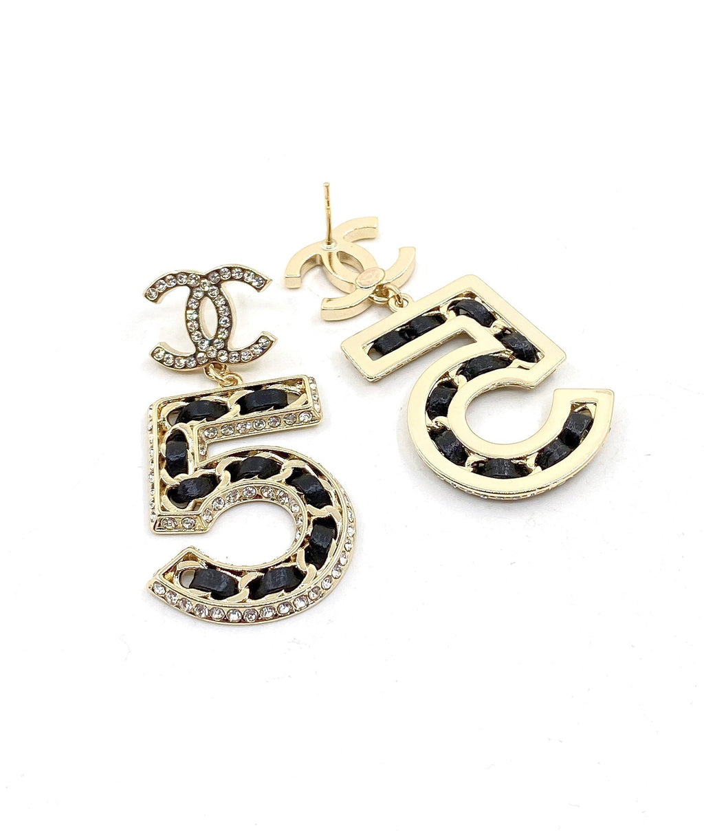 Chanel No. 5 Perfume 18K Gold Earrings product image 6, provided for visual reference and product detail review