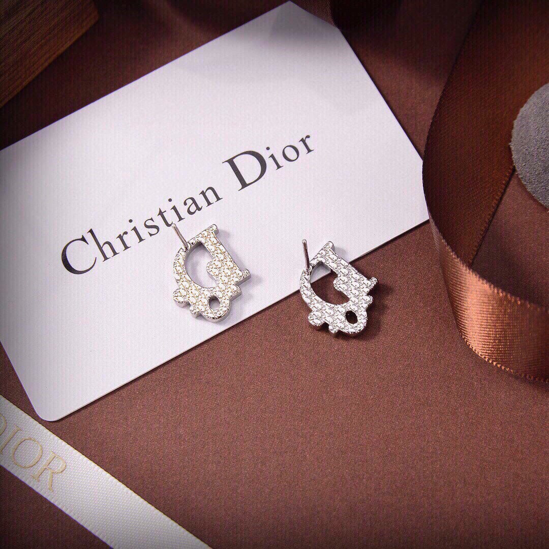 Dior Blue 18K Gold Earrings product image 3, provided for visual reference and product detail review