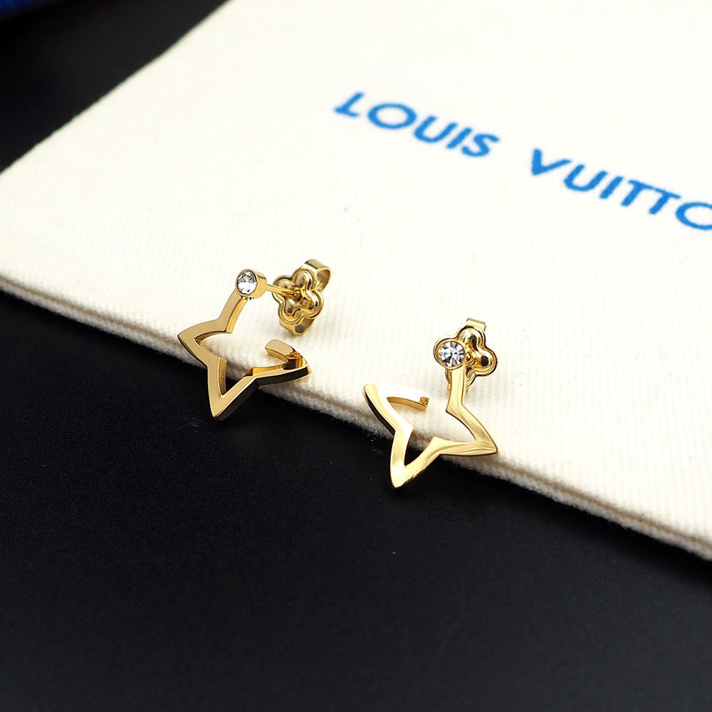 Louis Vuitton Blossom Mini Hoops 18K Gold Earrings product image 4, provided for visual reference and product detail review