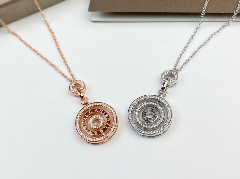 Bvlgari Cerchi Astrale Diamond 18K Gold Necklace product image 3, provided for visual reference and product detail review