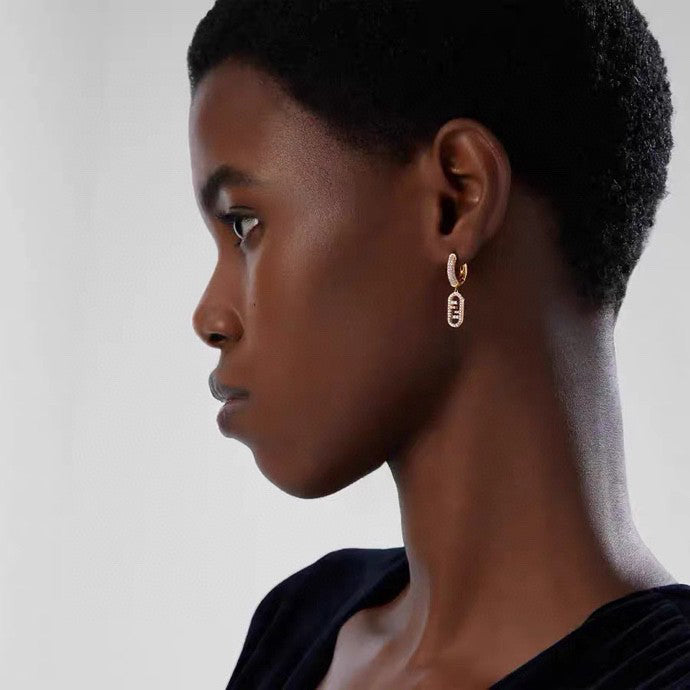 Fendi OLock 18K Gold Earrings product image 2, provided for visual reference and product detail review