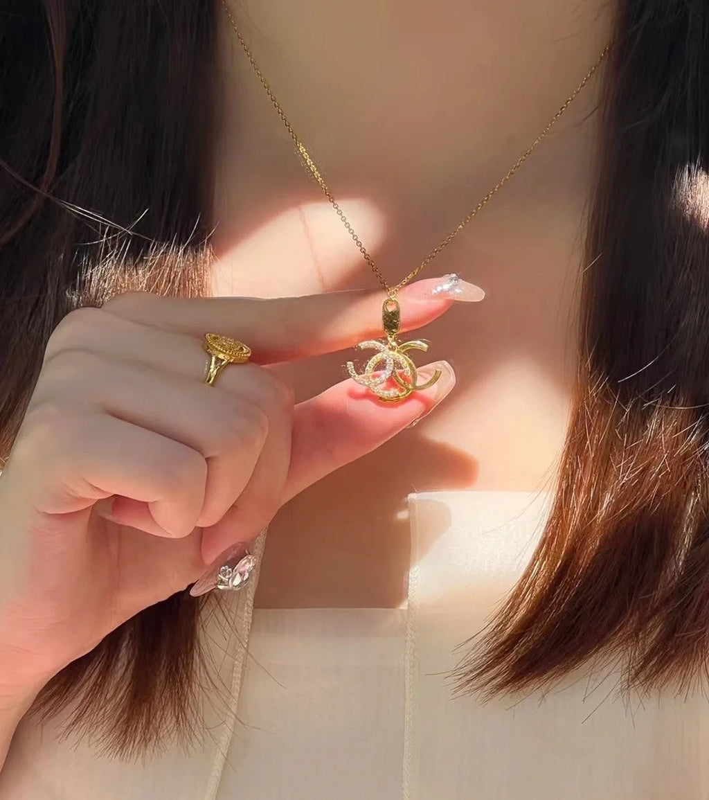 Chanel Diamond Long 18K Gold Necklace product image 6, provided for visual reference and product detail review