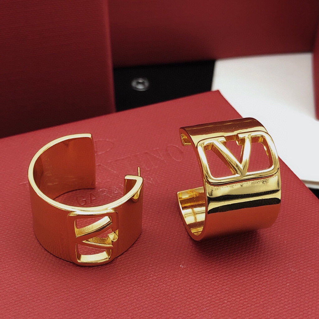 Valentino Cuff 18K Gold Earrings product image 2, provided for visual reference and product detail review