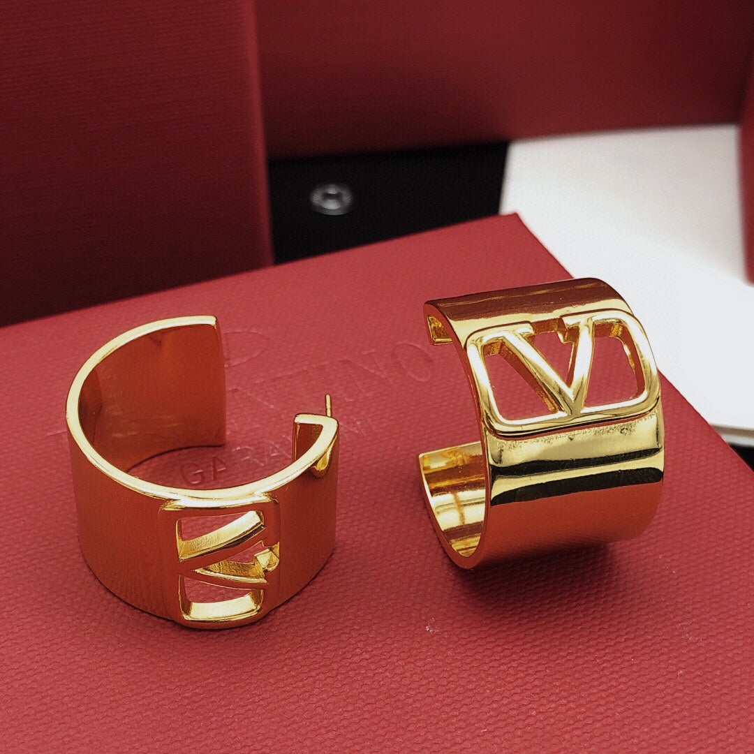 Valentino Cuff 18K Gold Earrings product image 2, provided for visual reference and product detail review