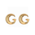 Gucci Double GucciLogo 18K Gold Earrings product image 1, provided for visual reference and product detail review