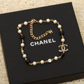 Chanel Black Pearls 18K Gold Necklace product image 1, provided for visual reference and product detail review