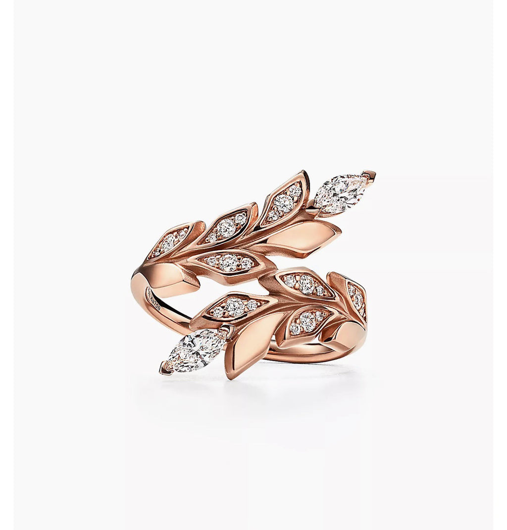 Tiffany Victoria Vine Bypass 18K Gold Ring product image 1, provided for visual reference and product detail review