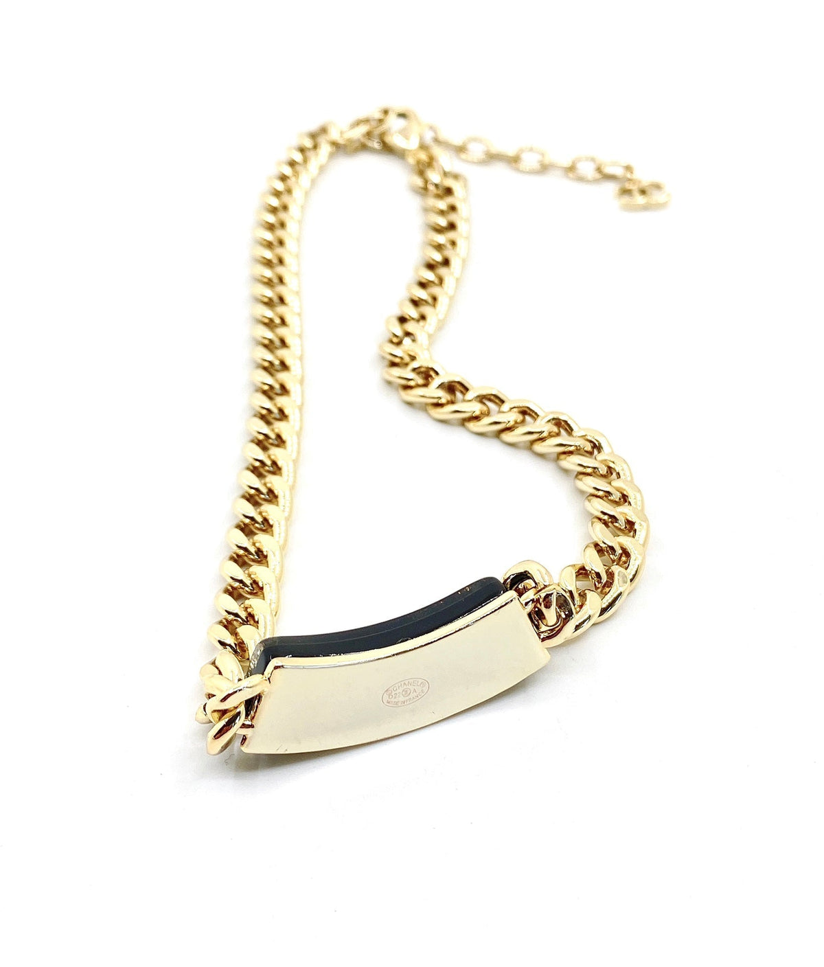 Chanel Black Logo Chain 18K Gold Necklace product image 2, provided for visual reference and product detail review