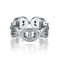 Hermes Chaine d'Ancre Enchainee Diamond 18K Gold Ring product image 1, provided for visual reference and product detail