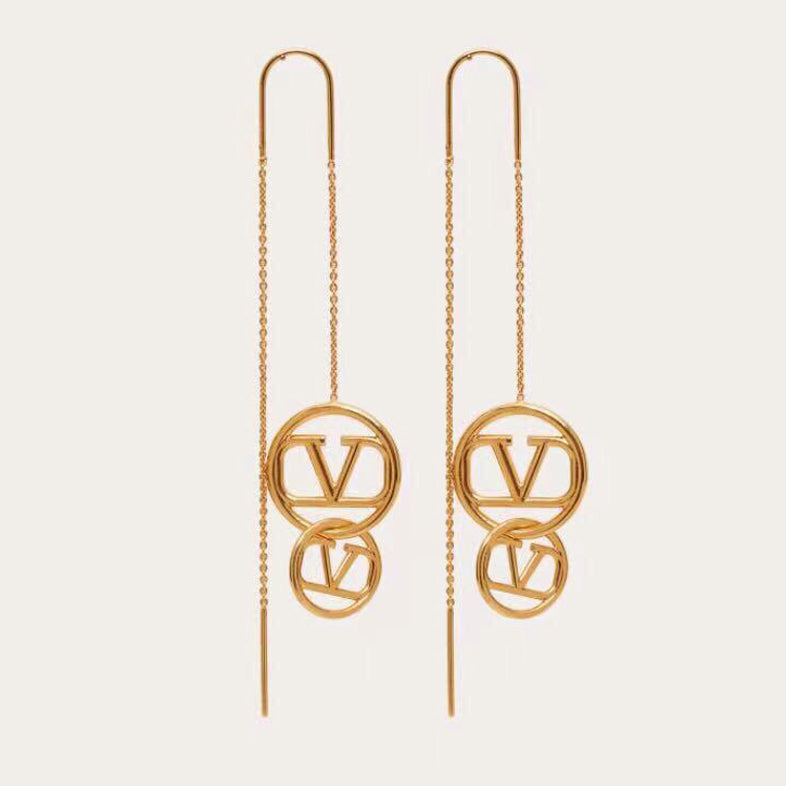 Valentino Long 18K Gold Earrings product image 1, provided for visual reference and product detail review