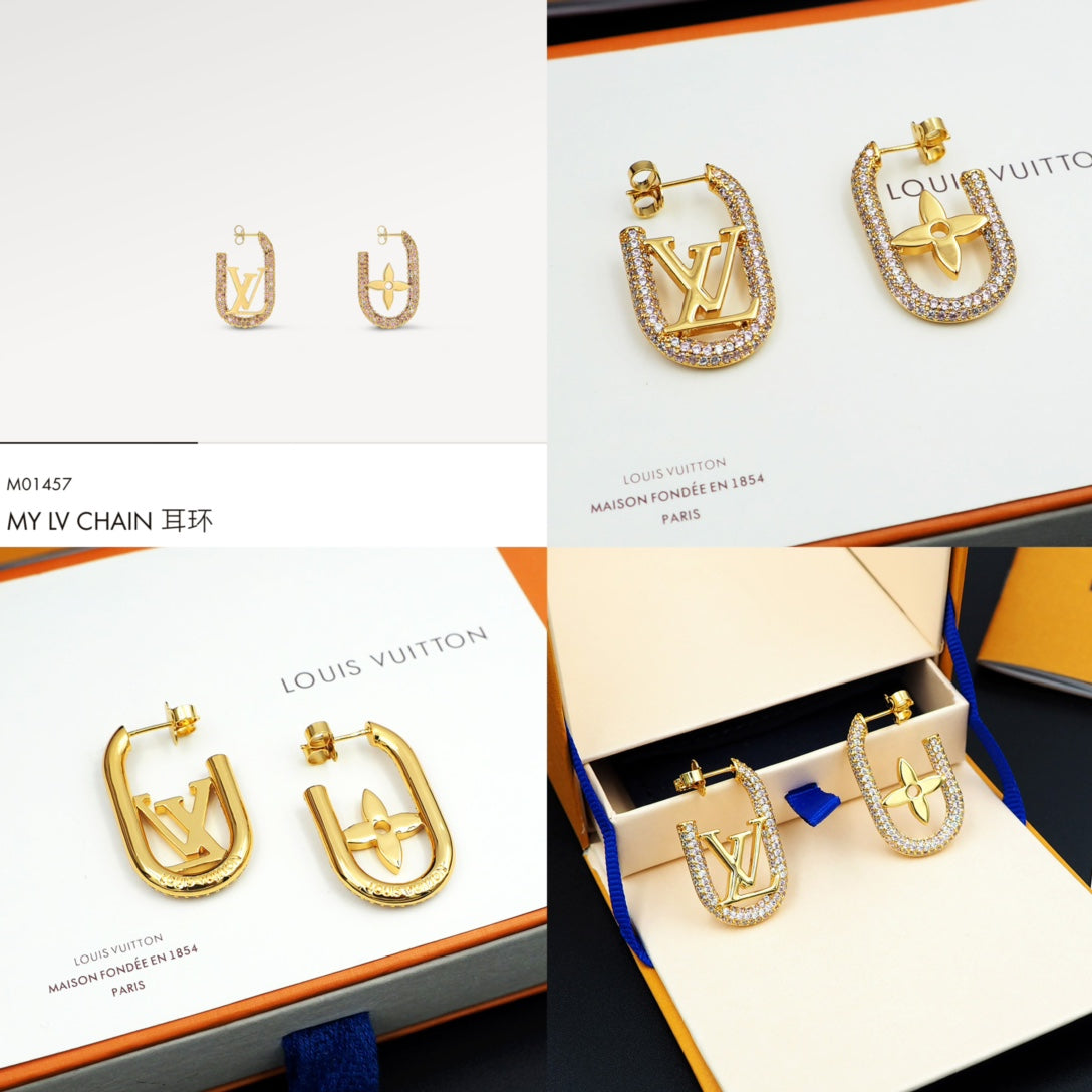 Louis Vuitton My Chain 18K Gold Earrings product image 5, provided for visual reference and product detail review