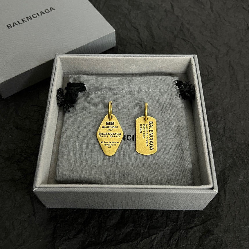 Balenciaga Plate 18K Gold Earrings product image 6, provided for visual reference and product detail review