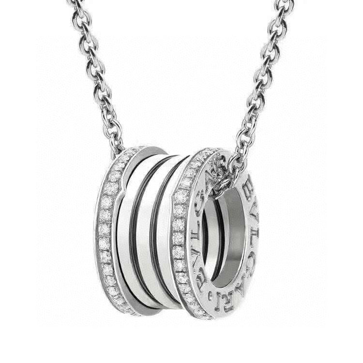 B.zero1 Pave Diamonds 18K Gold Necklace product image 3, provided for visual reference and product detail review