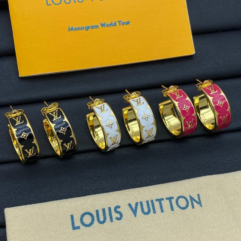 Louis Vuitton Nanogram Enamel 18K Gold Earrings product image 20, provided for visual reference and product detail review