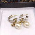Dior March Grass Pearl Crystals 18K Gold Earrings product image 1, provided for visual reference and product detail review