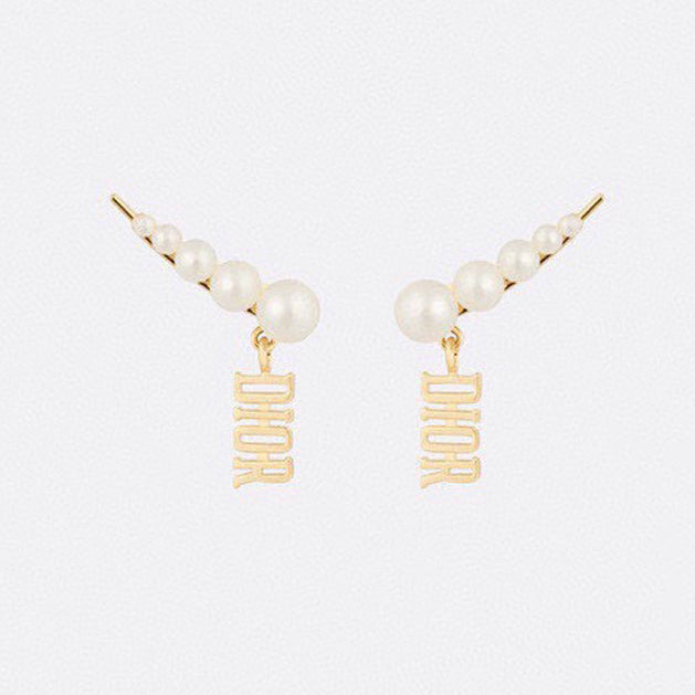 Dior Revolution Resin Pearls 18K Gold Earrings product image 1, provided for visual reference and product detail review