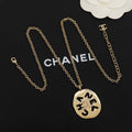 Chanel Script 18K Gold Necklace product image 1, provided for visual reference and product detail review