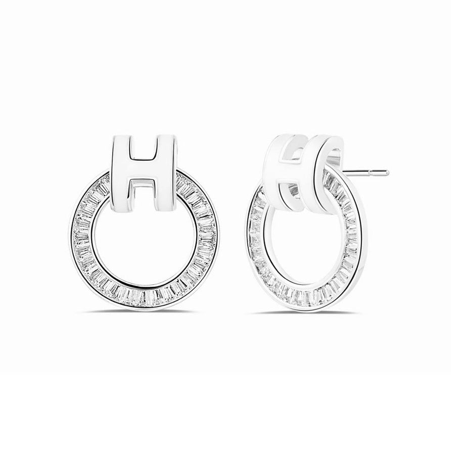 Hermes Clic Diamond 18K Gold Earrings product image 1, provided for visual reference and product detail review