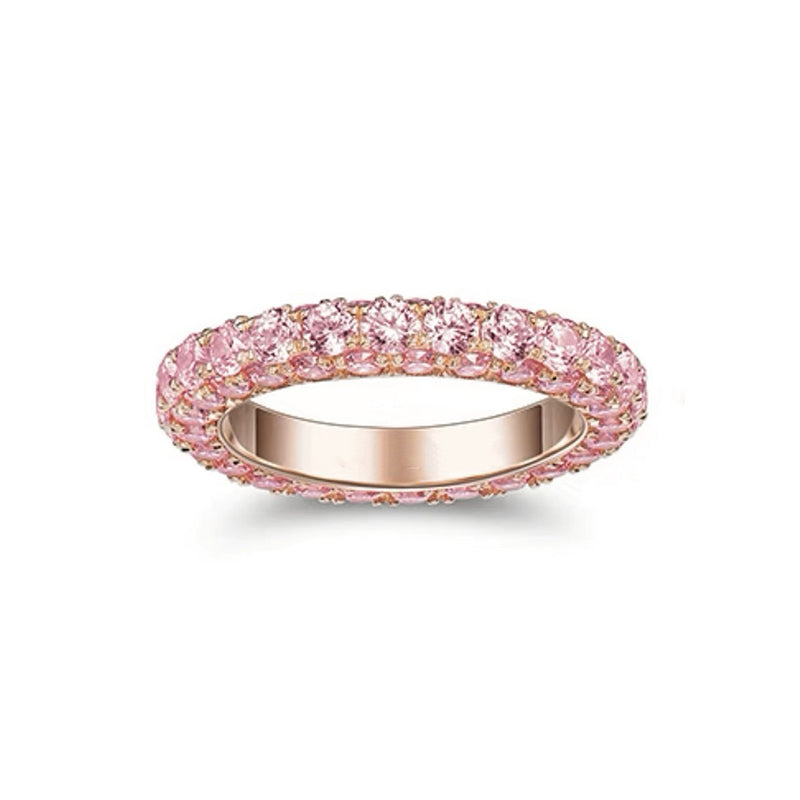 Tiffany Pink Crystal 18K Gold Ring product image 1, provided for visual reference and product detail review
