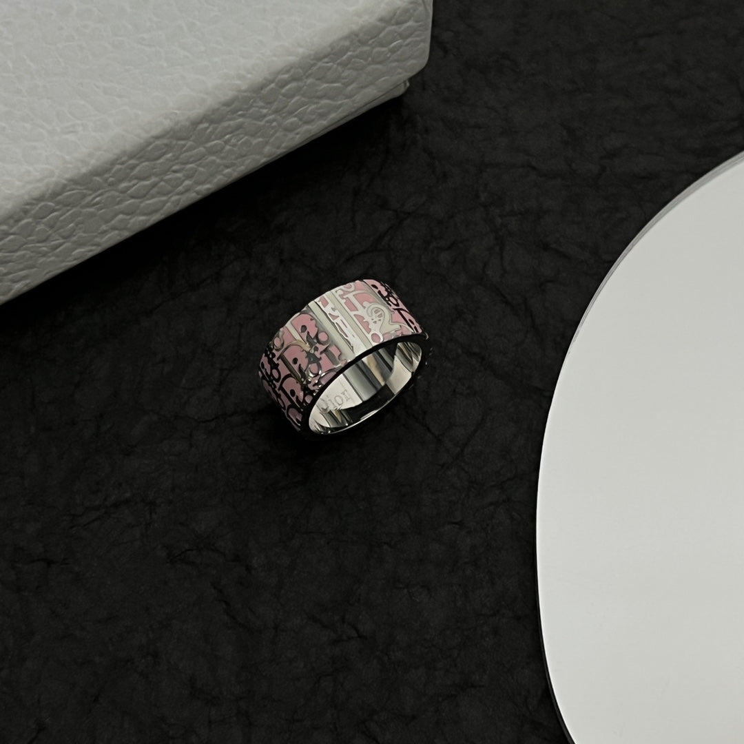 Dior Monogram Enamel 18K Gold Ring product image 6, provided for visual reference and product detail review