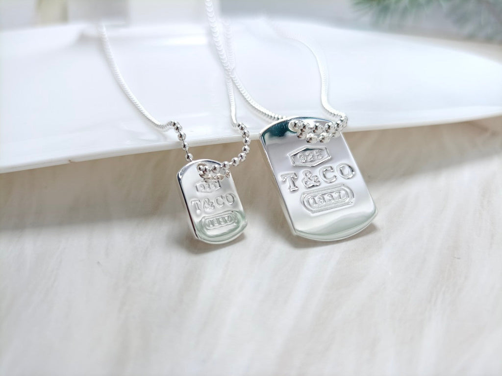 Tiffany 1837 Tag Pendant 18K Gold Necklace product image 6, provided for visual reference and product detail review