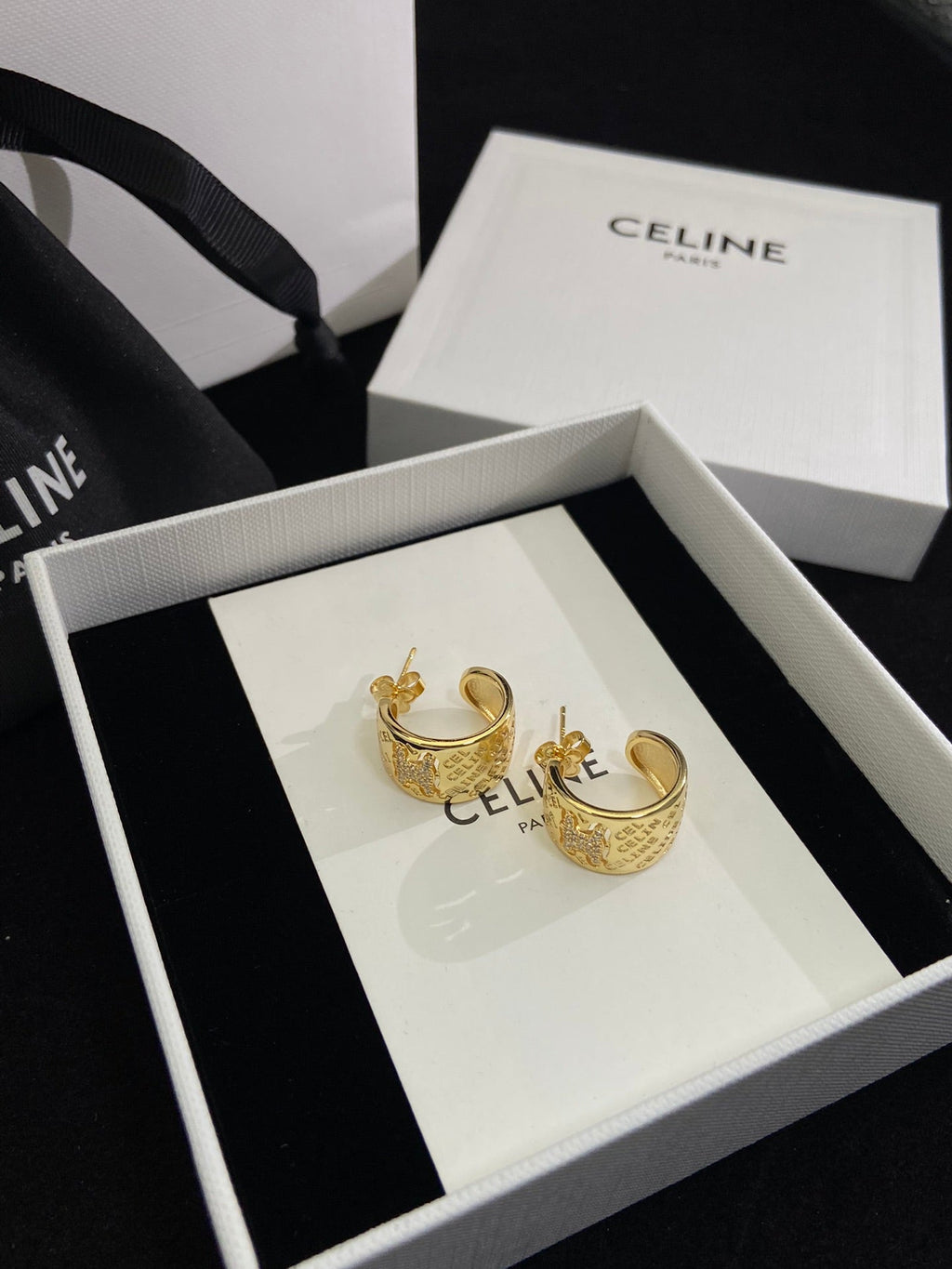 Celine Diamonds 18K Gold Earrings product image 6, provided for visual reference and product detail review