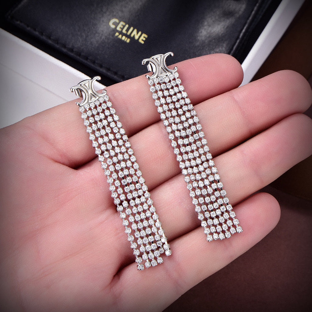 Celine Precious Tassels 18K Gold Earrings product image 3, provided for visual reference and product detail review
