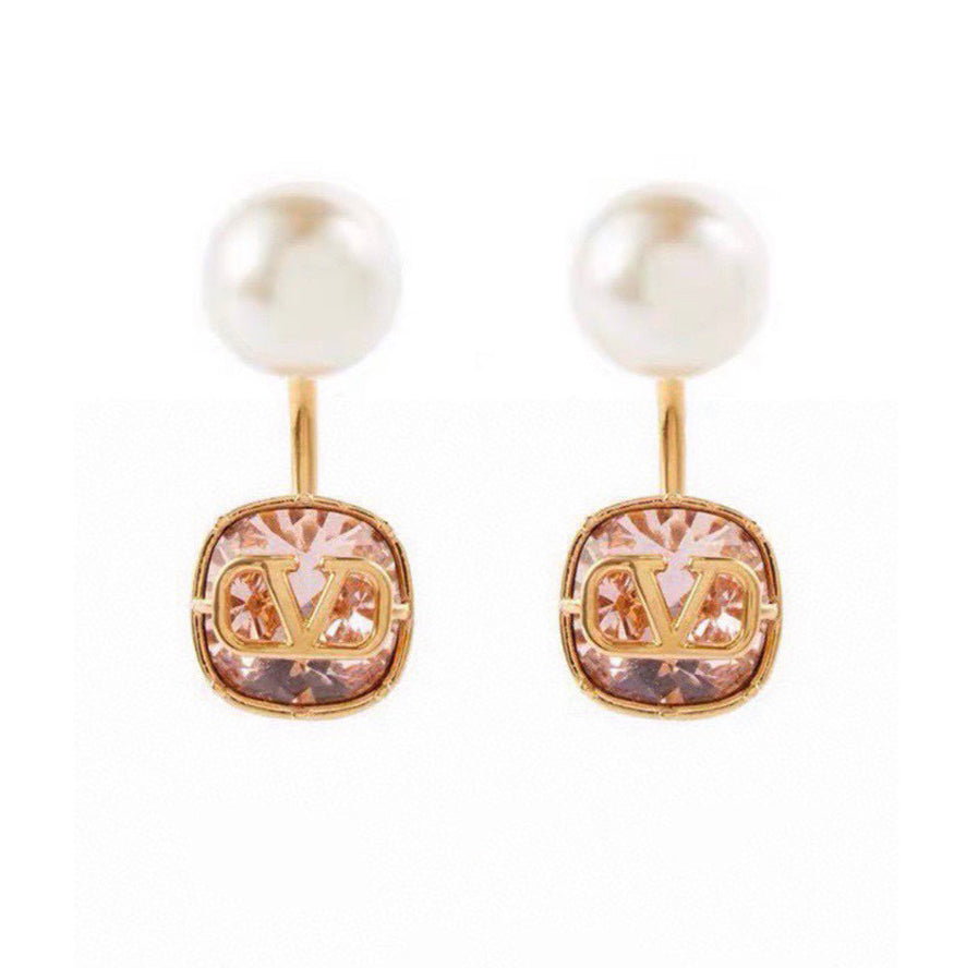 Valentino Crystal 18K Gold Earrings product image 1, provided for visual reference and product detail review