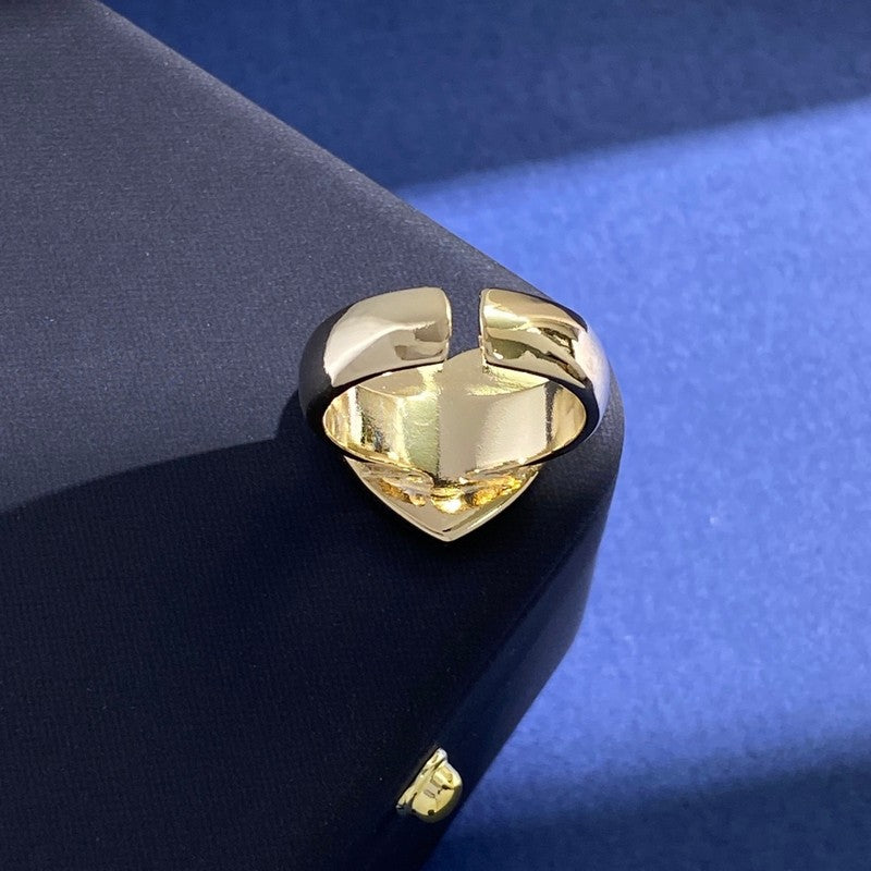 Chanel Black Open 18K Gold Ring product image 3, provided for visual reference and product detail review