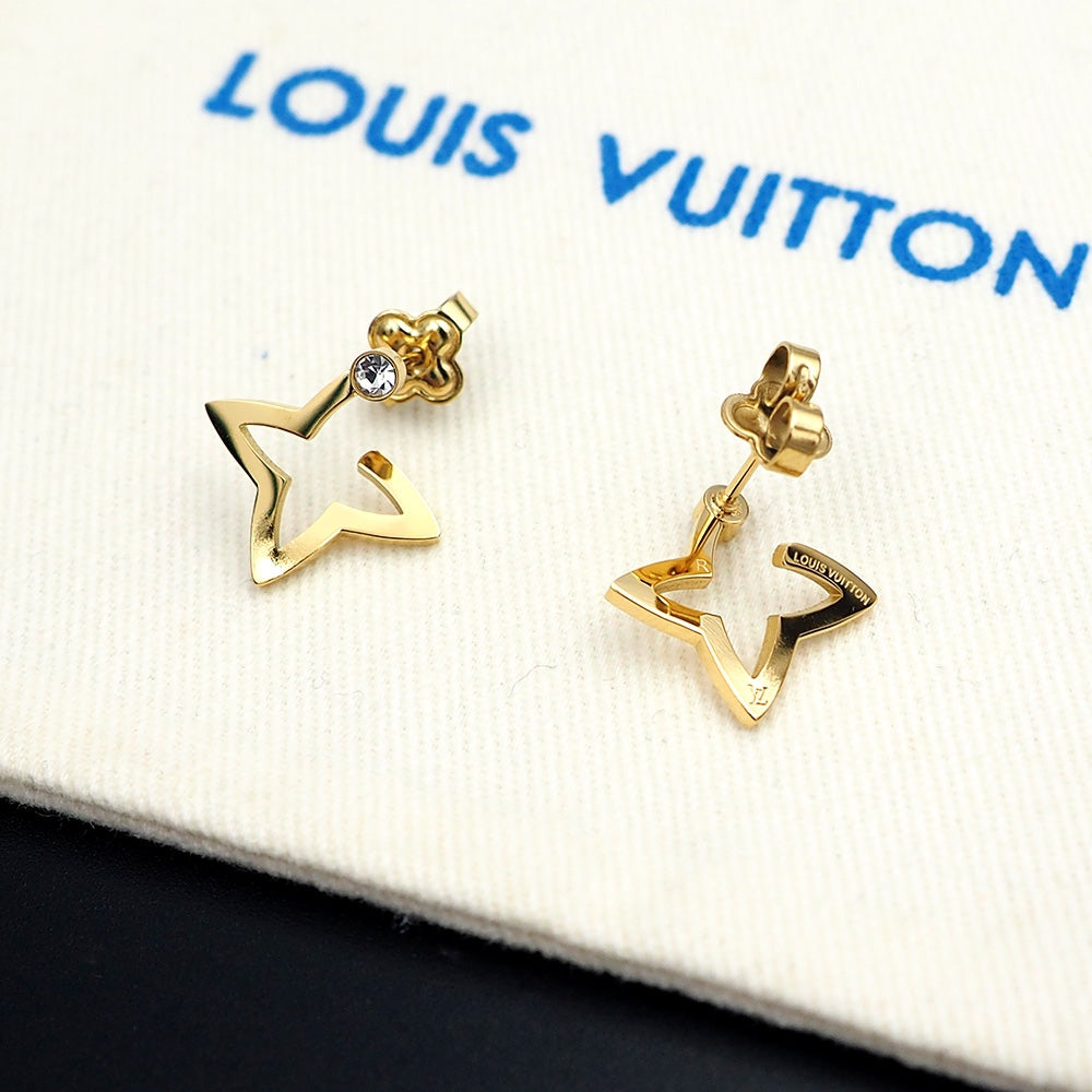 Louis Vuitton Blossom Mini Hoops 18K Gold Earrings product image 6, provided for visual reference and product detail review