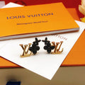 Louis Vuitton Black Blossom 18K Gold Earrings product image 1, provided for visual reference and product detail review