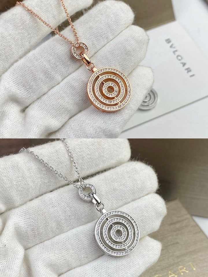 Bvlgari Cerchi Astrale Diamond 18K Gold Necklace product image 4, provided for visual reference and product detail review