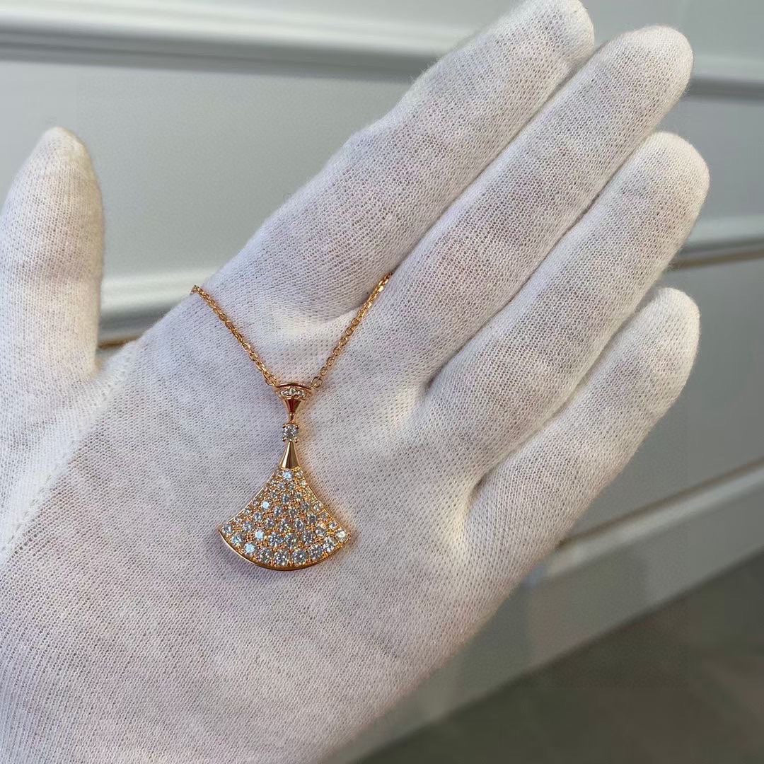 Bvlgari BVLGARI Dream Pave Diamond 18K Gold Necklace product image 6, provided for visual reference and product detail review