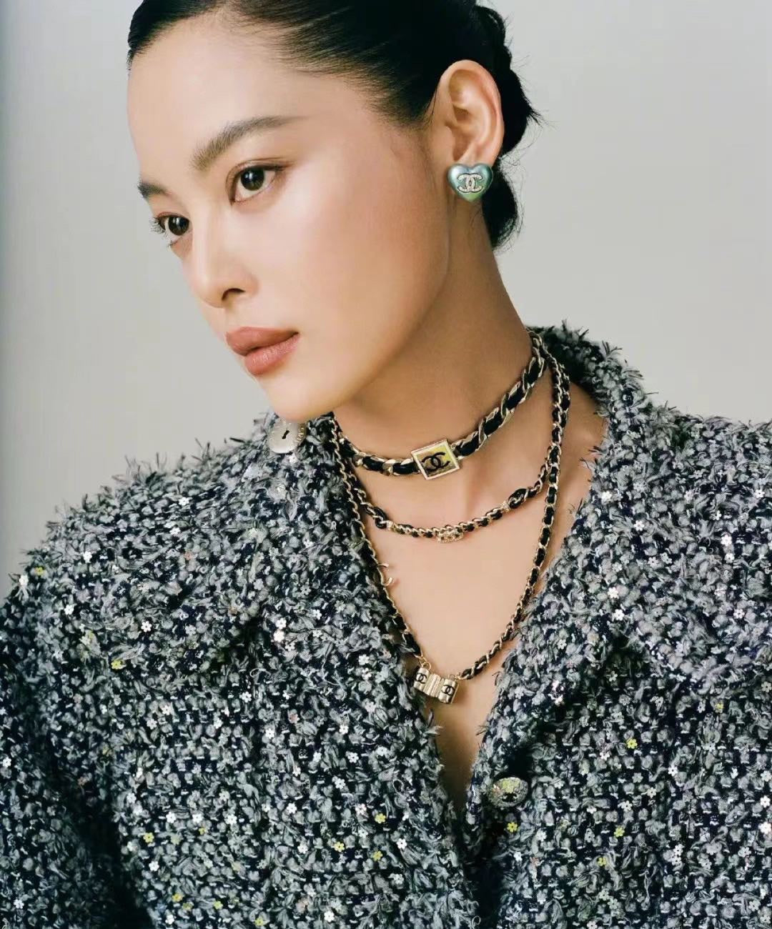 Chanel Leather 18K Gold Necklace product image 4, provided for visual reference and product detail review