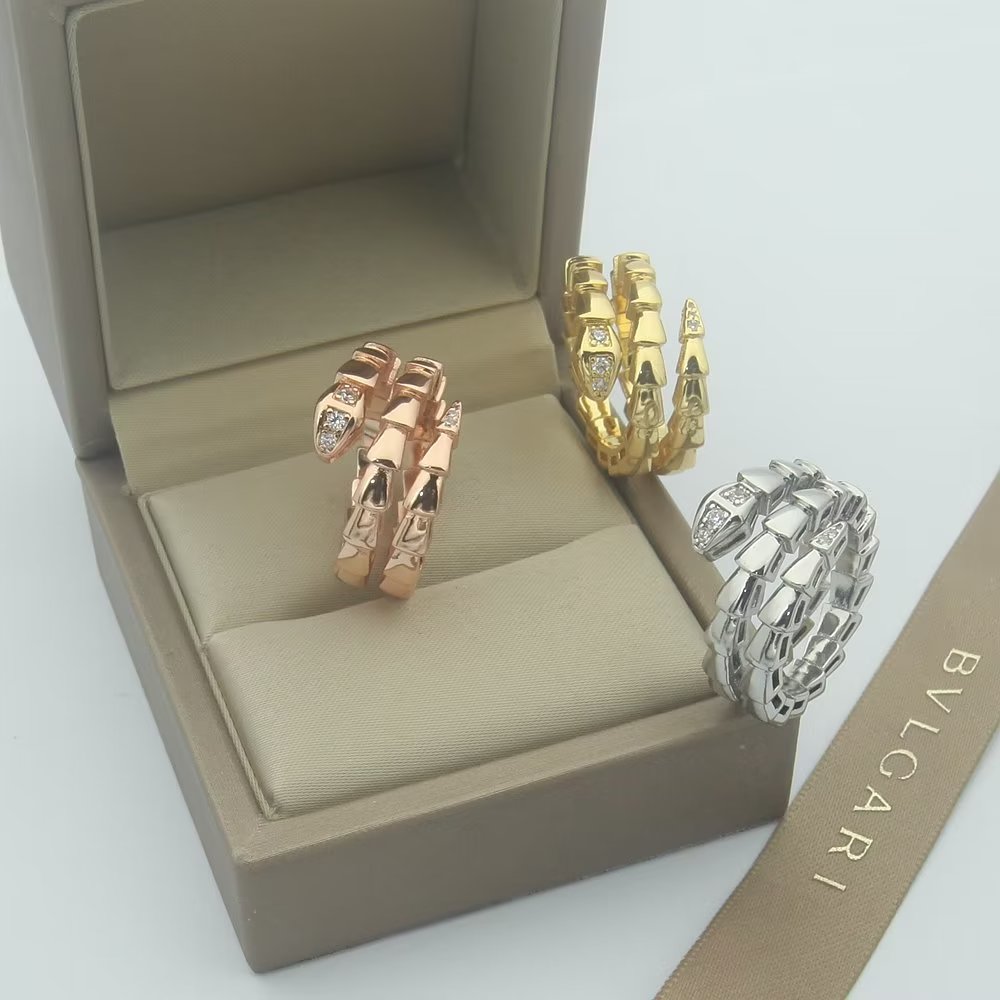 Bvlgari Serpenti Viper Demi Diamond 18K Gold Ring product image 6, provided for visual reference and product detail review