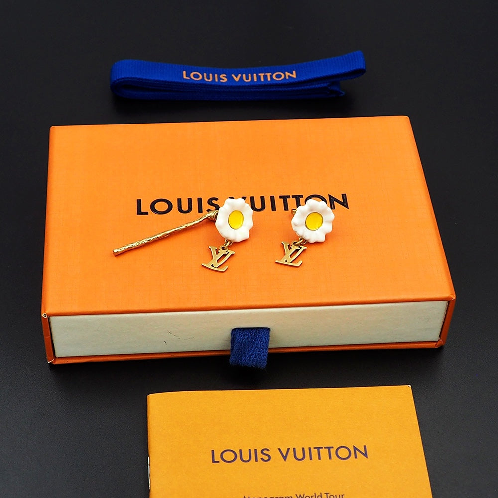 Louis Vuitton Gardening 18K Gold Earrings product image 3, provided for visual reference and product detail review