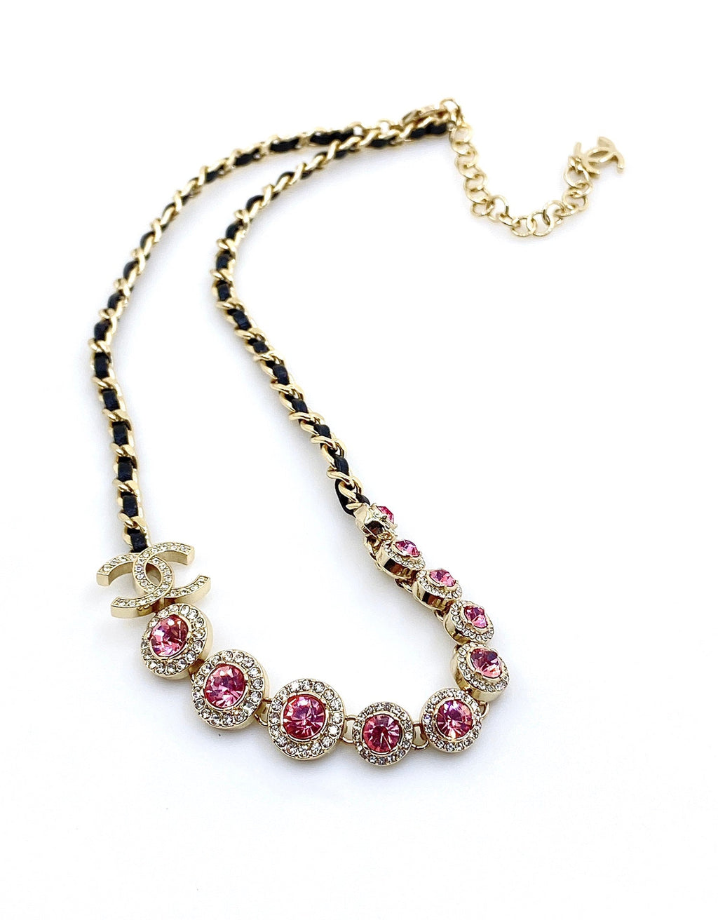 Chanel Leather Choker 18K Gold Necklace product image 3, provided for visual reference and product detail review