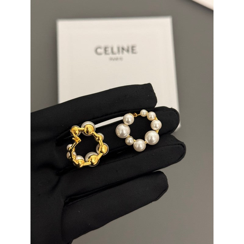 Celine Pearl 18K Gold Earrings product image 4, provided for visual reference and product detail review