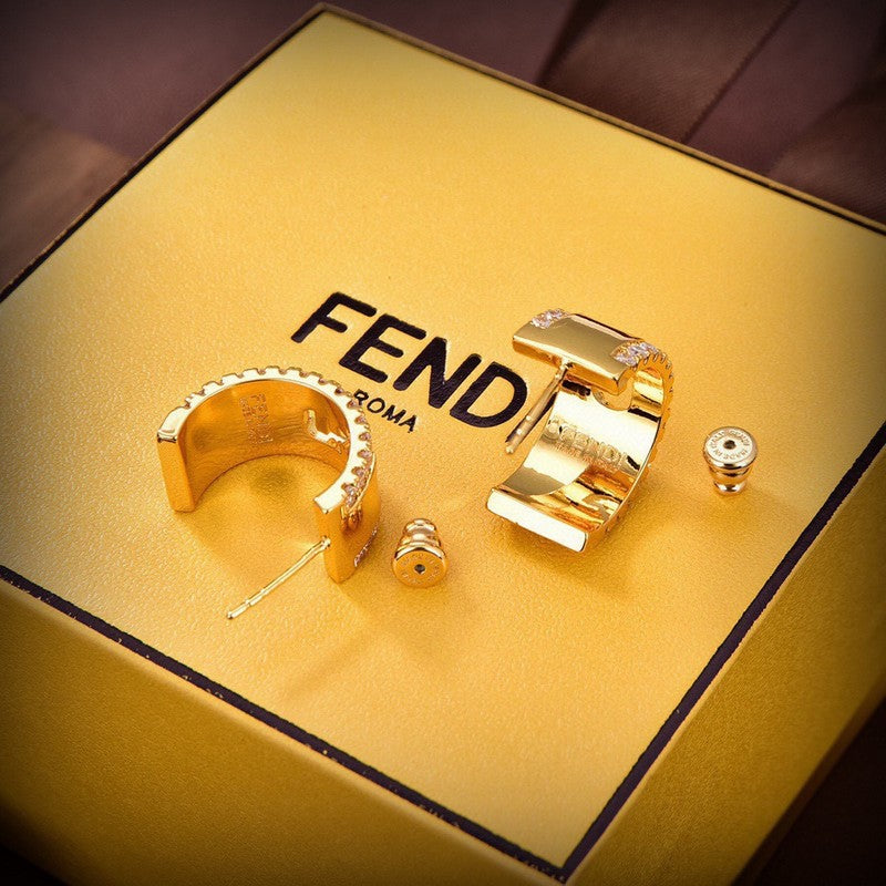 Fendi OLock 18K Gold Earrings product image 3, provided for visual reference and product detail review