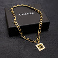 Chanel Leather Choker 18K Gold Necklace product image 1, provided for visual reference and product detail review