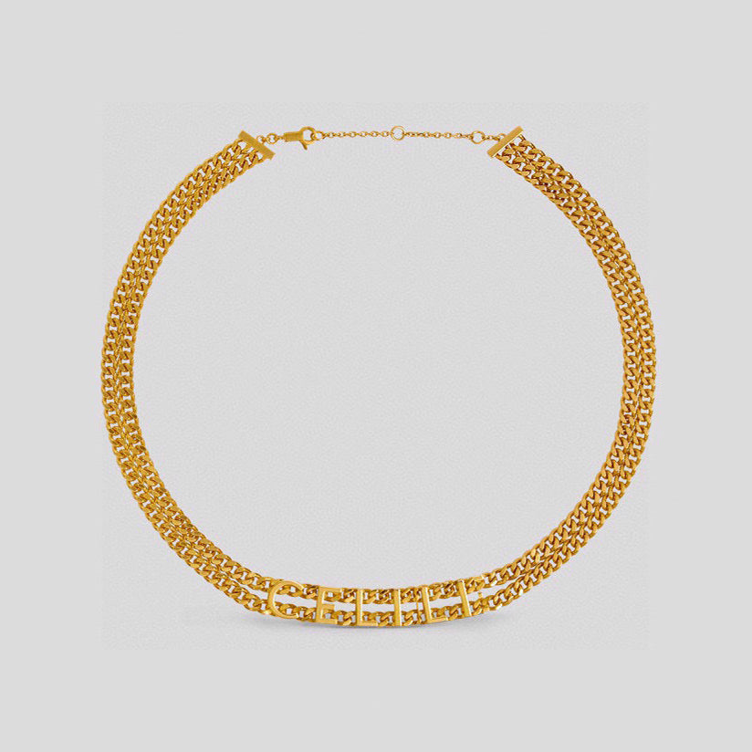 Celine Gourmette 18K Gold Necklace product image 1, provided for visual reference and product detail review