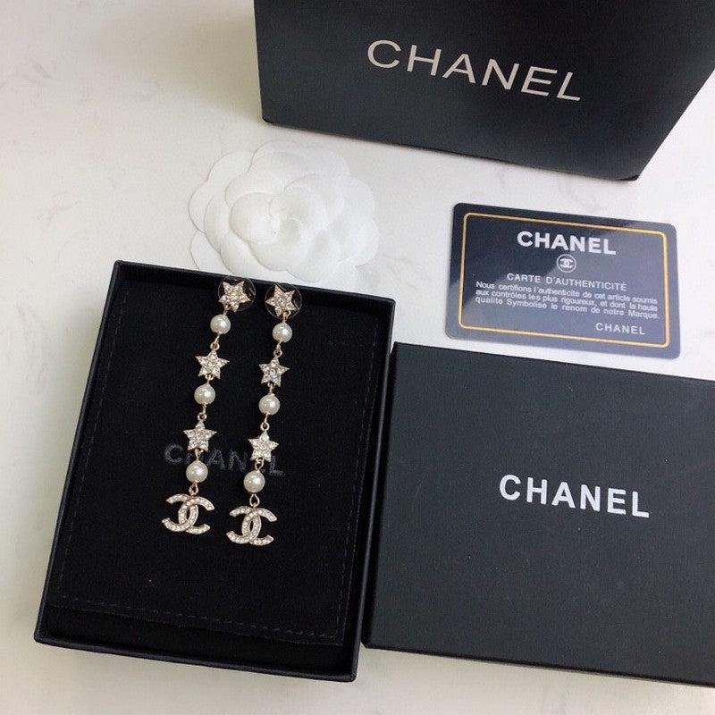 Chanel Long Tassel 18K Gold Earrings product image 4, provided for visual reference and product detail review